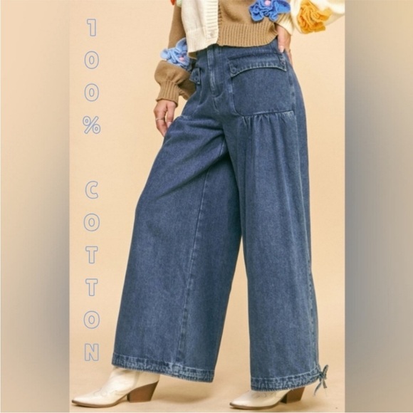DAVI & DANI Denim - Girly Grunge Barrel Wide Leg Jeans Plus Size 2XL Retro Trendy